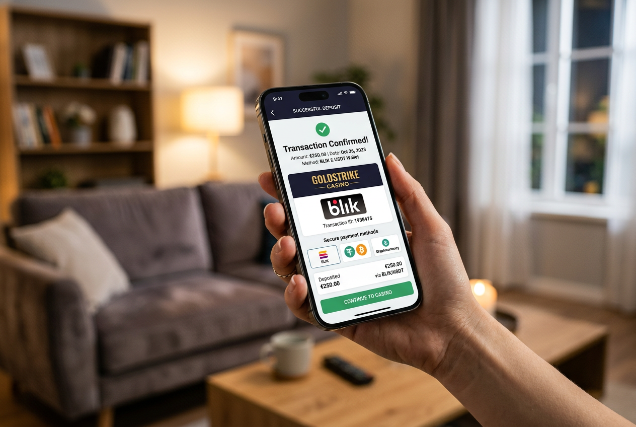 Bezpieczne płatności mobilne w kasynie online za pomocą smartfona.