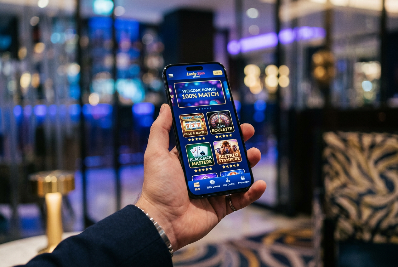 A high-end smartphone displaying a professional online casino ranking list with gold stars.